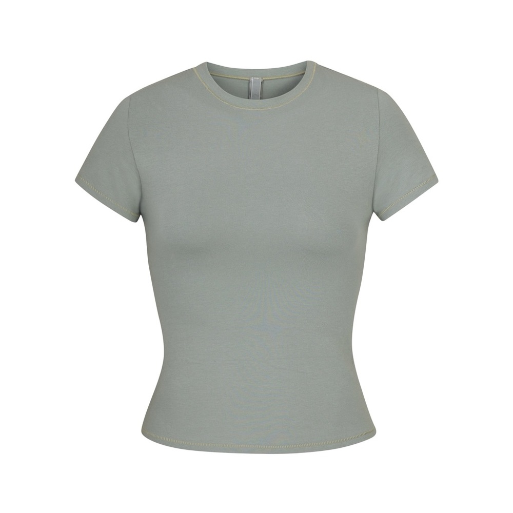 SKIMS Cotton Jersey T-Shirt (Small, Mineral)